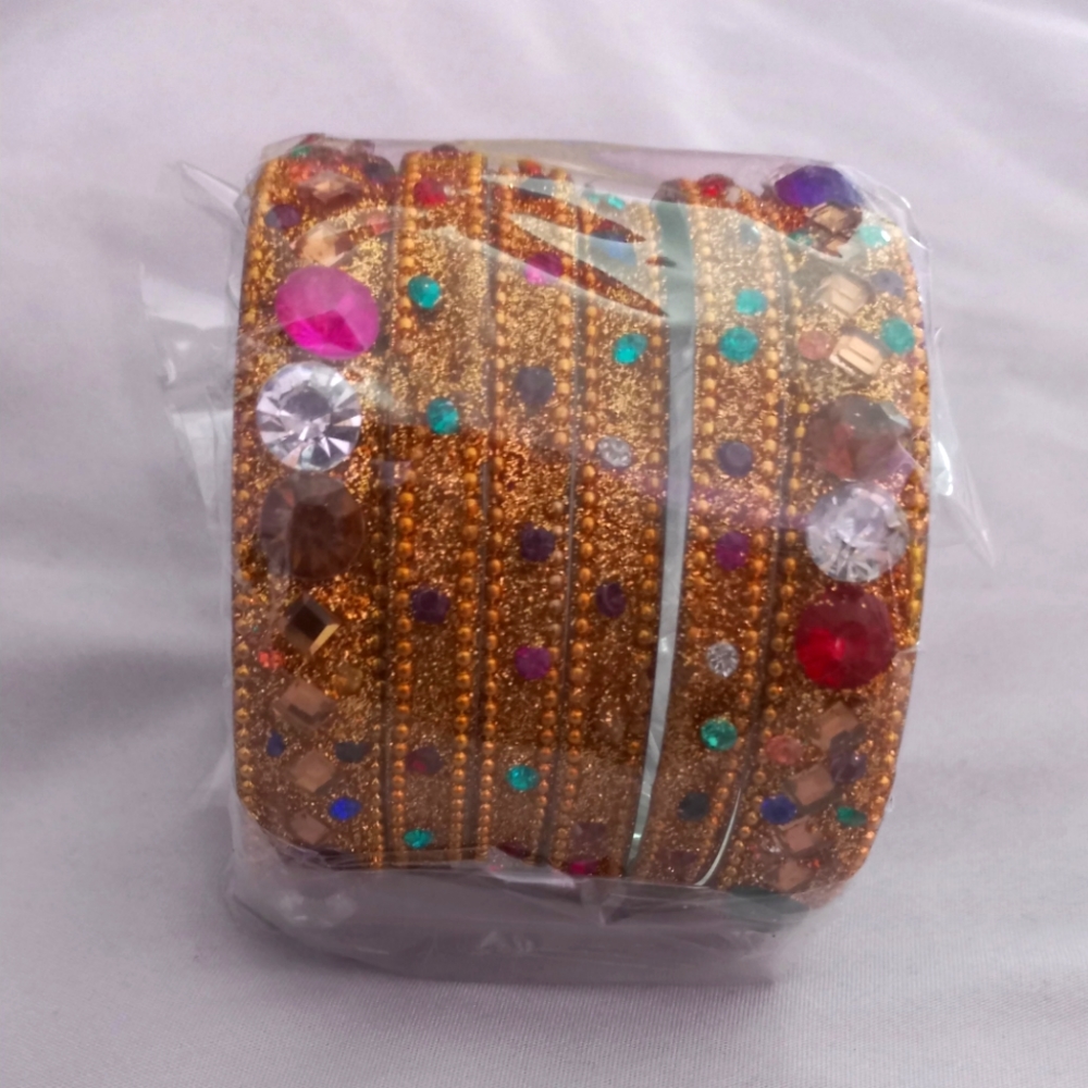 Bangles from Pakistan multicolored stones